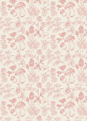 Modern roller blind con diseño de hongos dibujados