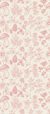 Modern roller blind con diseño de hongos dibujados