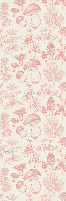 Modern roller blind con diseño de hongos dibujados