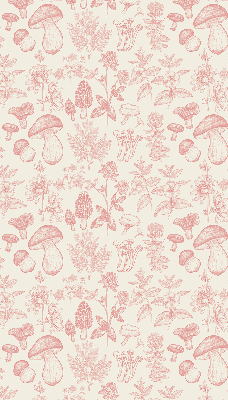 Modern roller blind con diseño de hongos dibujados