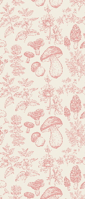 Modern roller blind con diseño de hongos dibujados
