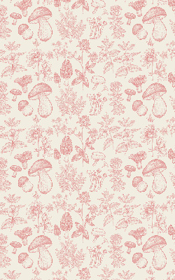 Modern roller blind con diseño de hongos dibujados
