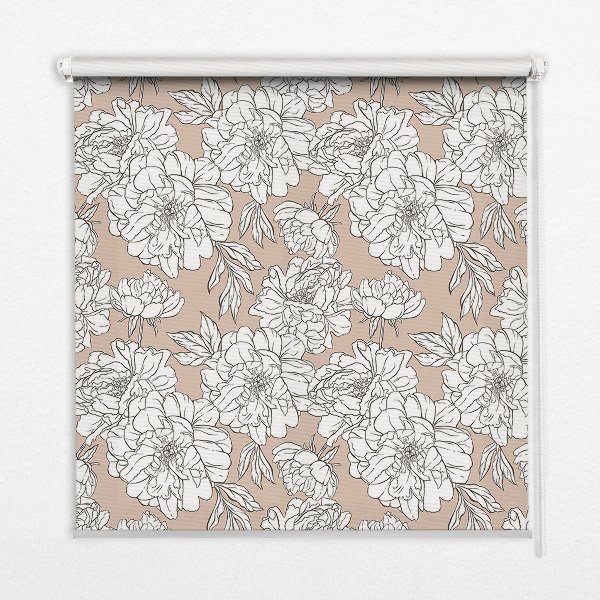 Estor enrollable con estampado de flores