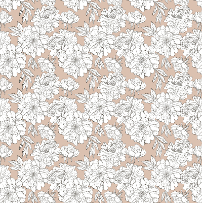 Estor enrollable con estampado de flores