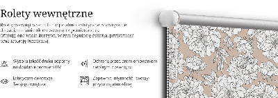 Estor enrollable con estampado de flores
