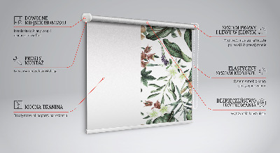 Modern roller blind con diseño de naturaleza exótica
