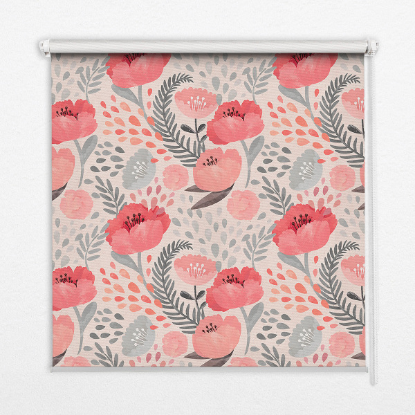 Modern roller blind en color amapola
