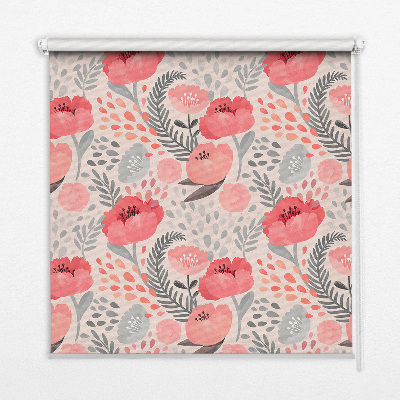 Modern roller blind en color amapola