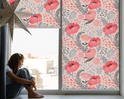 Modern roller blind en color amapola