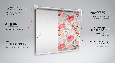 Modern roller blind en color amapola