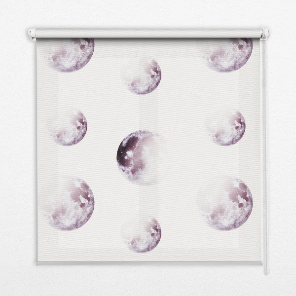 Modern roller blind con diseño de planetas grises