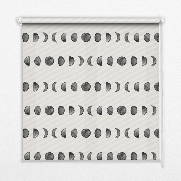 Estor enrollable para ventana con diseño de fases lunares