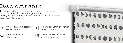 Estor enrollable para ventana con diseño de fases lunares