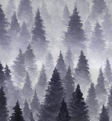 Estor enrollable con estampado de bosque brumoso
