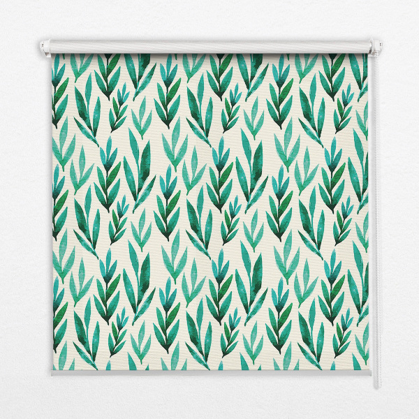 Modern roller blind con diseño de plantas