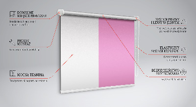 Modern roller blind en color rosa