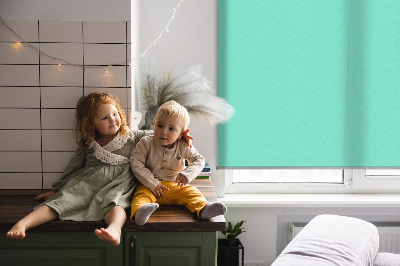 Modern roller blind en color turquesa