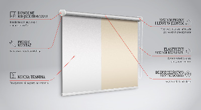 Modern roller blind en color beige