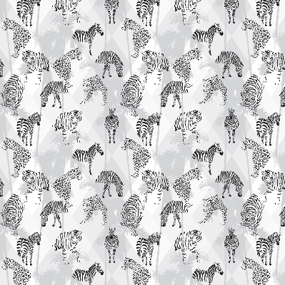 Estor enrollable con estampado de animales grises