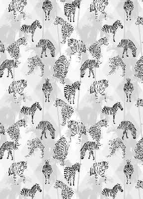 Estor enrollable con estampado de animales grises