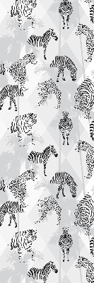 Estor enrollable con estampado de animales grises