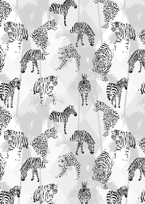 Estor enrollable con estampado de animales grises