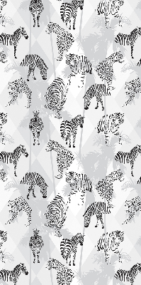 Estor enrollable con estampado de animales grises