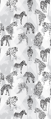 Estor enrollable con estampado de animales grises