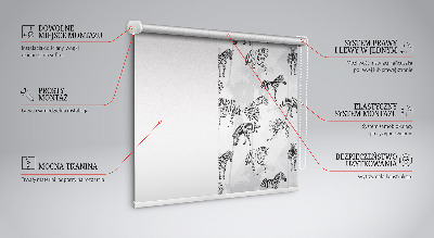 Estor enrollable con estampado de animales grises