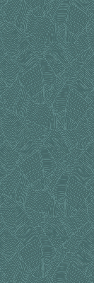Modern roller blind con estampado de hojas de palmera en color verde