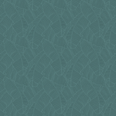 Modern roller blind con estampado de hojas de palmera en color verde