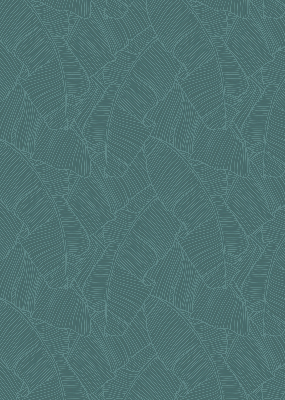 Modern roller blind con estampado de hojas de palmera en color verde