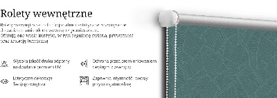 Modern roller blind con estampado de hojas de palmera en color verde