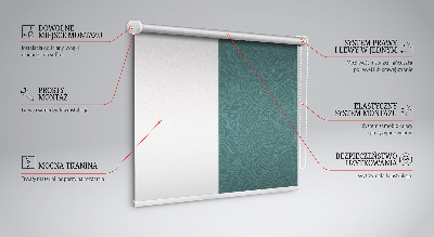 Modern roller blind con estampado de hojas de palmera en color verde