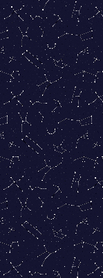Estor enrollable para ventana con estampado de constelación de estrellas