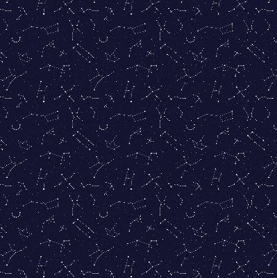 Estor enrollable para ventana con estampado de constelación de estrellas