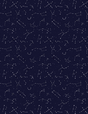 Estor enrollable para ventana con estampado de constelación de estrellas