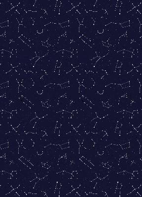 Estor enrollable para ventana con estampado de constelación de estrellas