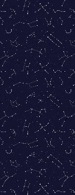 Estor enrollable para ventana con estampado de constelación de estrellas