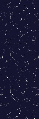 Estor enrollable para ventana con estampado de constelación de estrellas