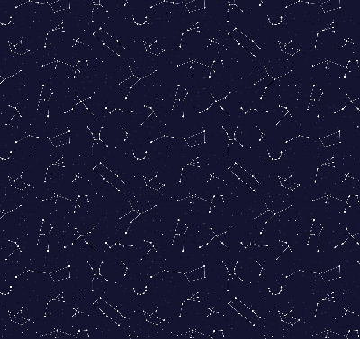 Estor enrollable para ventana con estampado de constelación de estrellas