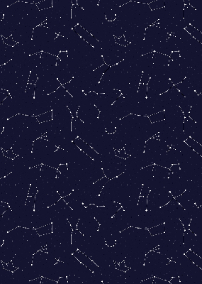 Estor enrollable para ventana con estampado de constelación de estrellas