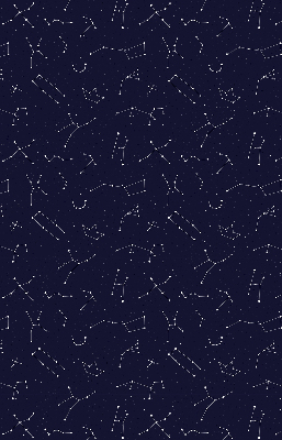 Estor enrollable para ventana con estampado de constelación de estrellas