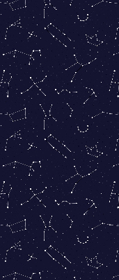 Estor enrollable para ventana con estampado de constelación de estrellas
