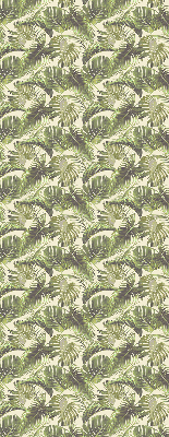 Estor enrollable con estampado de hojas y flores