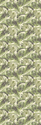 Estor enrollable con estampado de hojas y flores