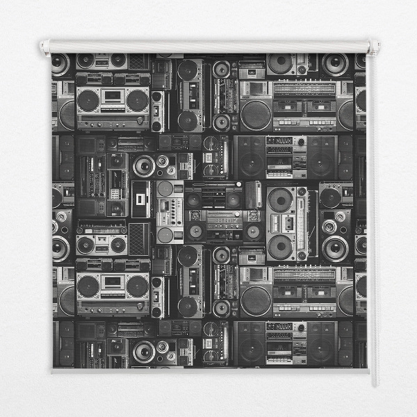 Modern roller blind con altavoces y radio integrados