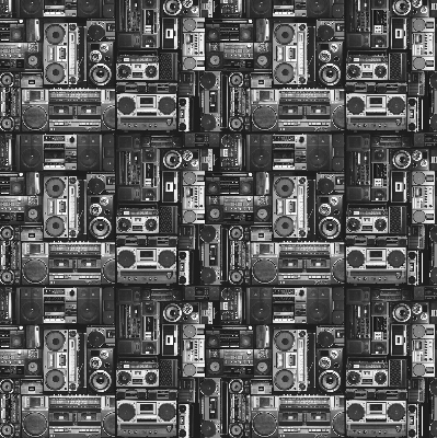 Modern roller blind con altavoces y radio integrados