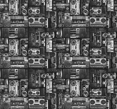 Modern roller blind con altavoces y radio integrados