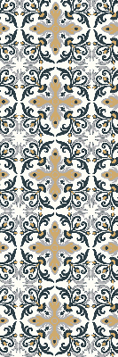 Estor enrollable con estampado de azulejo marroquí